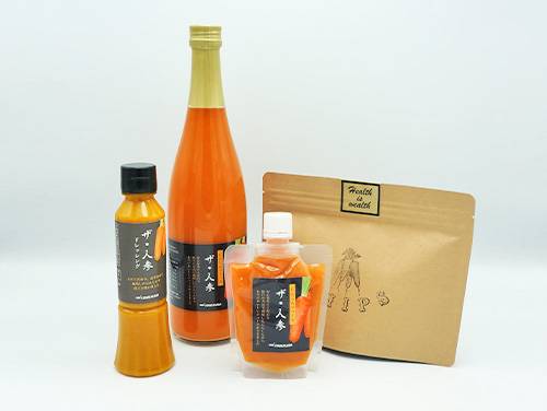 ザ・人参 糖度・成分検査済みの無農薬人参ジュース・ドレッシング・ペースト商品一覧